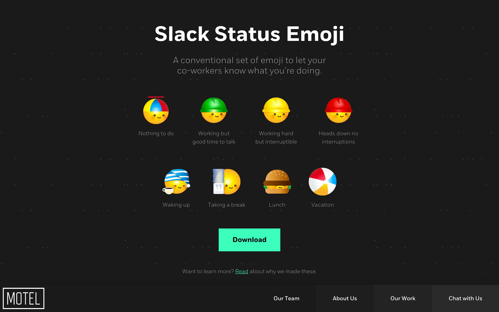 Slack status visual exploration