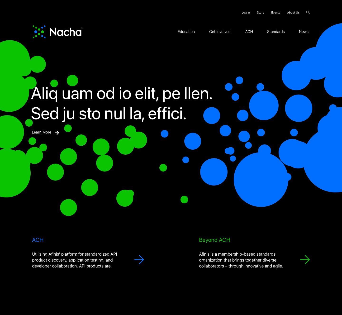 Nacha web design visual