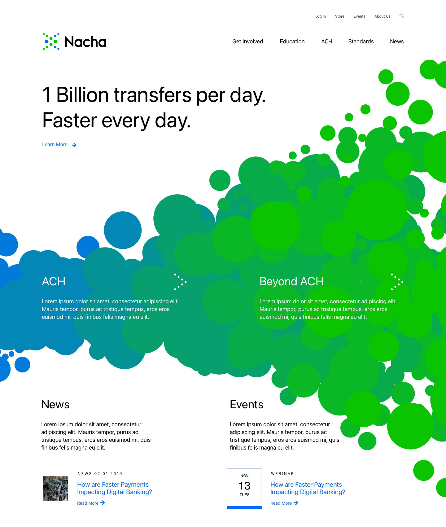 Nacha web design visual